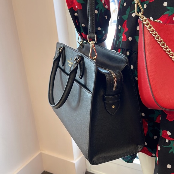 Kate Spade Madison Saffiano Leather Medium Satchel
COLOR:
Black 
NWT - Picture 10 of 16